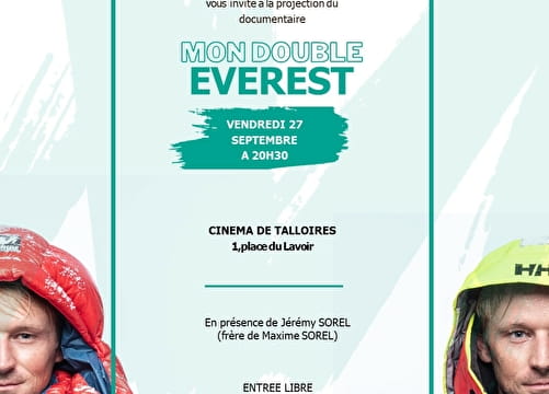 Projection du documentaire Mon double Everest Le 27 sept 2024