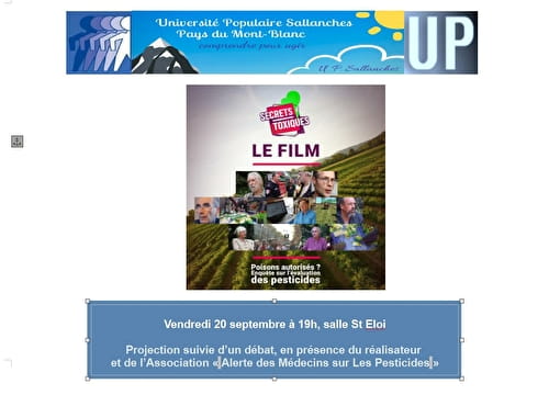 Projection - débat : film secret toxiques / pesticides Le 20 sept 2024